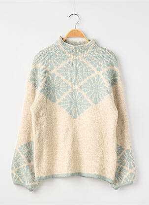 Pull col rond manches longues beige SKATÏE femme