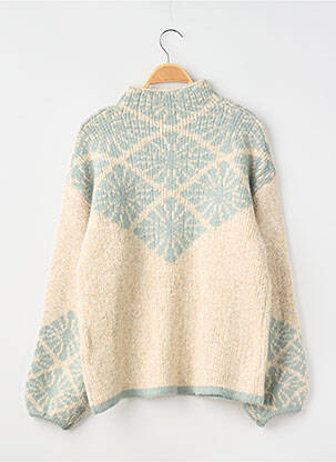 Pull coupe droite manches longues beige SKATÏE femme