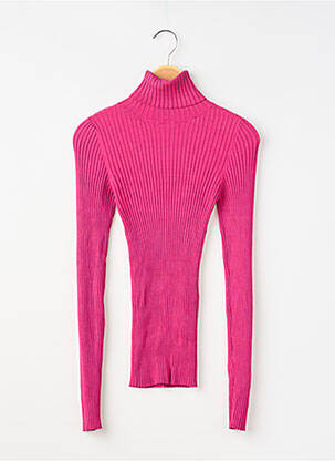 Pull col roulé coupe cintrée manches longues rose SINEQUANONE femme