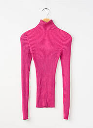 Pull col roulé coupe cintrée manches longues rose SINEQUANONE femme