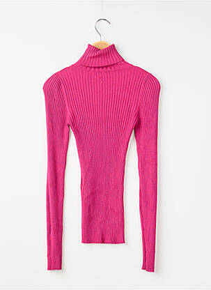 Pull col roulé coupe cintrée manches longues rose SINEQUANONE femme