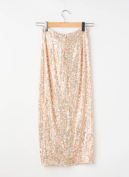 Jupe longue fermeture zippée au dos or NAF NAF femme