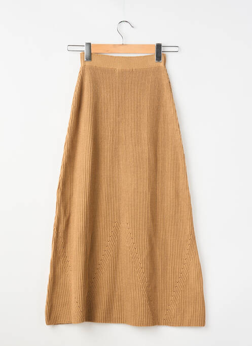 Jupe longue coupe droite marron POLIN ET MOI femme