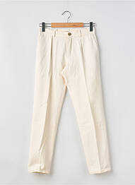 Pantalon chino tissage popeline taille normale beige NOYOCO homme