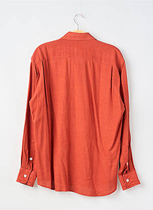 Chemise manches longues coupe droite orange SANS MARQUE homme
