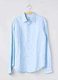 Chemise manches longues coupe droite bleu BOGGI MILANO homme