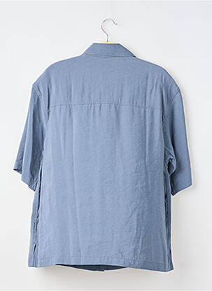 Chemise manches courtes coupe droite bleu ZARA homme
