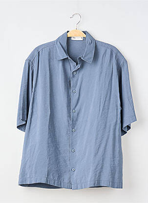 Chemise manches courtes coupe droite bleu ZARA homme