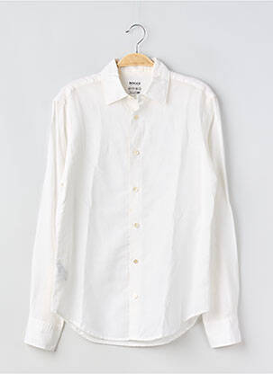 Chemise manches longues coupe droite blanc BOGGI MILANO homme