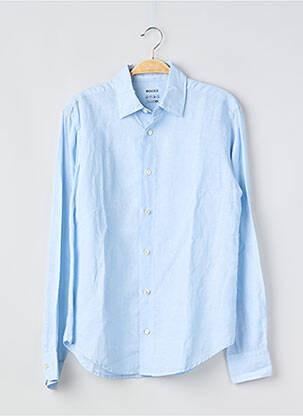 Chemise manches longues coupe droite bleu BOGGI MILANO homme