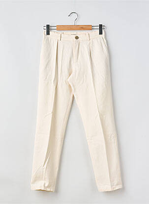 Pantalon chino tissage popeline taille normale beige NOYOCO homme