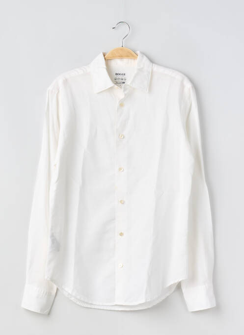 Chemise manches longues coupe droite blanc BOGGI MILANO homme