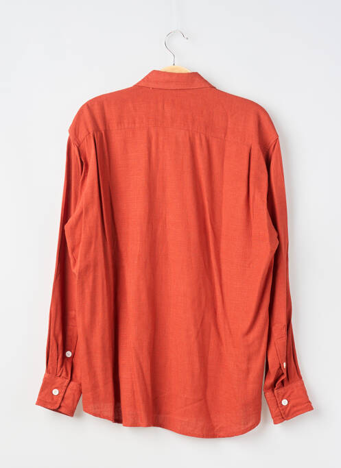 Chemise manches longues coupe droite orange SANS MARQUE homme