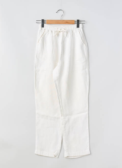 Pantalon droit taille normale taille normale blanc PURO LINO homme