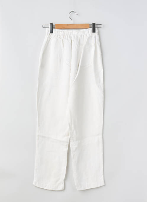 Pantalon droit taille normale taille normale blanc PURO LINO homme