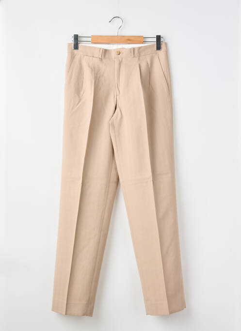 Pantalon slim tissage popeline taille normale beige BUCK homme