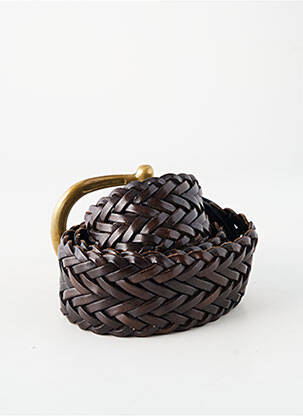Ceinture effet matière satinée marron SANS MARQUE femme