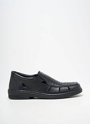 Mocassins tissage satiné chiquet noir ROHDE homme