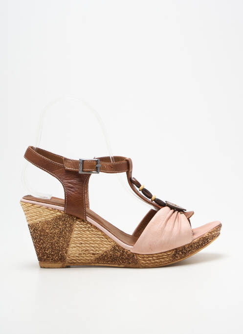 Sandales/nu pieds talon compensé talon de 7 à 9cm rose METAMORF'OSE femme