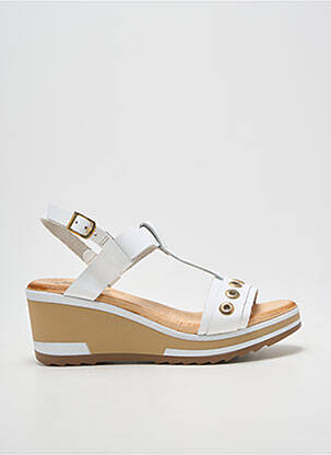 Sandales/nu pieds talon compensé talon de 4 à 6cm blanc SPK femme