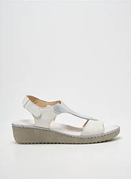 Sandales/nu pieds bout ouvert talon de 4 à 6cm blanc JOLIE SHOE femme