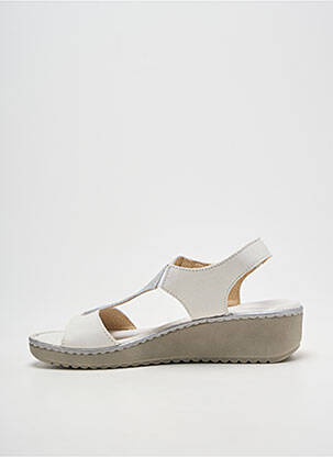 Sandales/nu pieds bout ouvert talon de 4 à 6cm blanc JOLIE SHOE femme