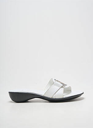 Mules/sabots bout ouvert talon de 4 à 6cm blanc DANIEL HECHTER femme