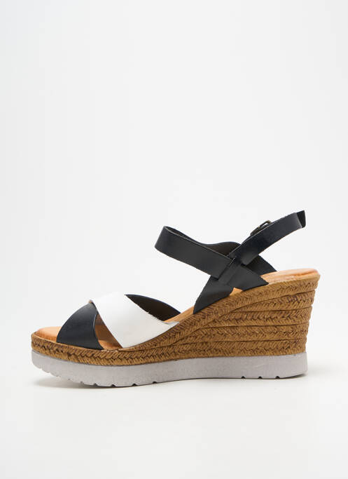Sandales/nu pieds talon compensé talon de 7 à 9cm noir SPK femme