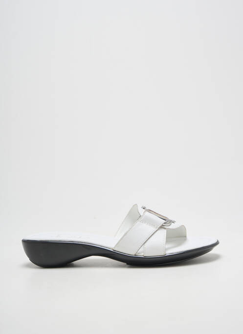 Mules/sabots bout ouvert talon de 4 à 6cm blanc DANIEL HECHTER femme