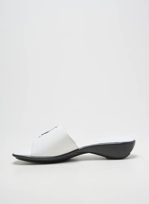 Mules/sabots bout ouvert talon de 4 à 6cm blanc DANIEL HECHTER femme