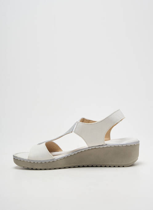 Sandales/nu pieds bout ouvert talon de 4 à 6cm blanc JOLIE SHOE femme