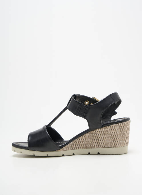 Sandales/nu pieds tissage satiné talon de 4 à 6cm noir ELUE PAR NOUS femme