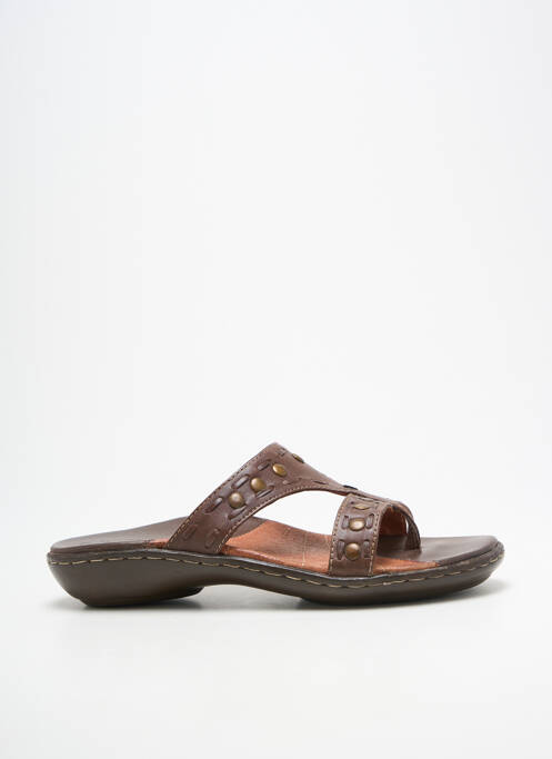 Tongs voute plantaire talon plat jusqu'à 3cm marron ELUE PAR NOUS femme