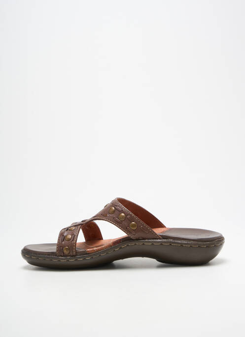 Tongs voute plantaire talon plat jusqu'à 3cm marron ELUE PAR NOUS femme