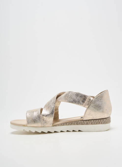 Sandales/nu pieds tissage satiné talon plat jusqu'à 3cm or ELUE PAR NOUS femme