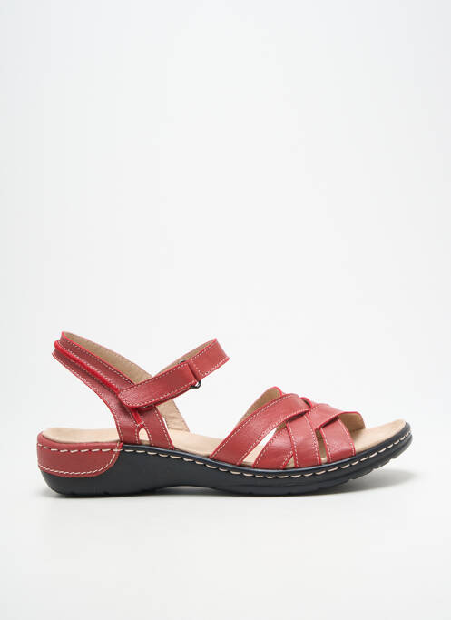 Sandales/nu pieds bout ouvert talon plat jusqu'à 3cm rouge PEDI GIRL femme