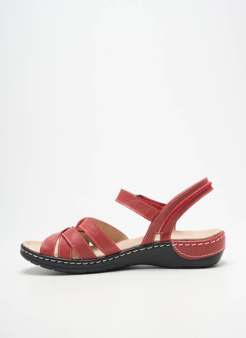 Sandales/nu pieds bout ouvert talon plat jusqu'à 3cm rouge PEDI GIRL femme