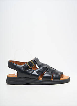 Sandales/nu pieds fermeture boucle(s) bout ouvert noir BOISSY homme