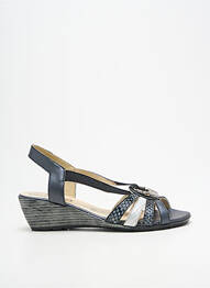 Sandales/nu pieds tissage satiné talon de 4 à 6cm noir GEO-REINO femme