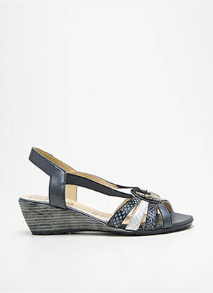Sandales/nu pieds tissage satiné talon de 4 à 6cm noir GEO-REINO femme