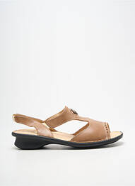 Sandales/nu pieds bout ouvert talon de 4 à 6cm marron PEDI GIRL femme