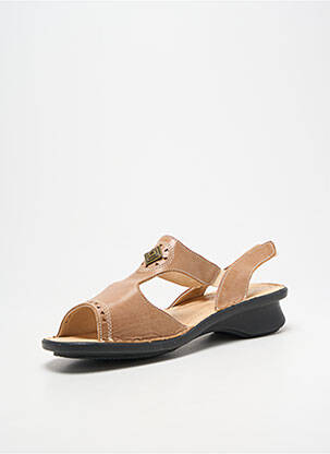 Sandales/nu pieds bout ouvert talon de 4 à 6cm marron PEDI GIRL femme