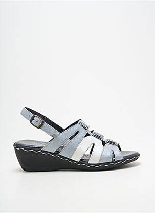 Sandales/nu pieds tissage satiné talon de 4 à 6cm gris GEO-REINO femme