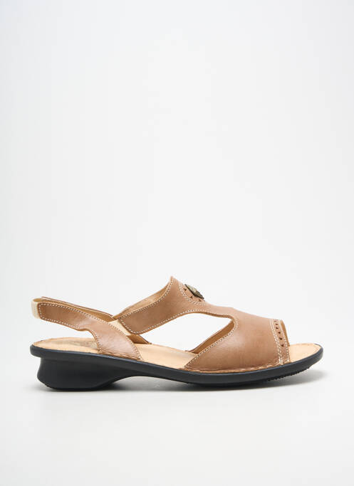 Sandales/nu pieds bout ouvert talon de 4 à 6cm marron PEDI GIRL femme