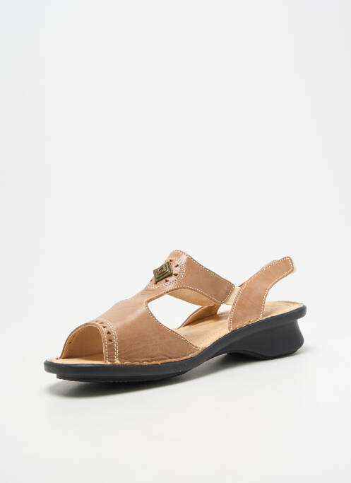 Sandales/nu pieds bout ouvert talon de 4 à 6cm marron PEDI GIRL femme