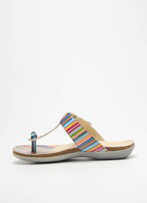 Tongs voute plantaire talon plat jusqu'à 3cm bleu GEO-REINO femme