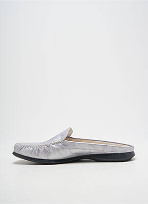 Mules/sabots talon plat jusqu'à 3cm argent BOISSY femme