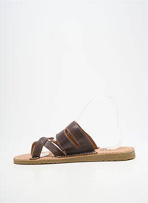 Tongs bout ouvert bout ouvert marron AYOKA homme