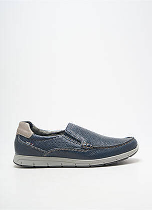Slip ons matière lisse bout rond bleu ENVAL SOFT homme