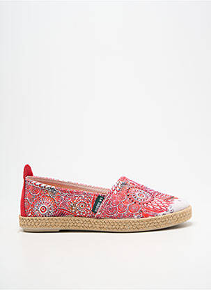 Espadrilles bout rond talon plat jusqu'à 3cm rouge LA VAGUE femme